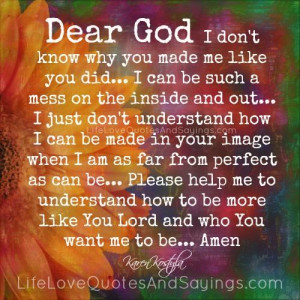 Dear God ..