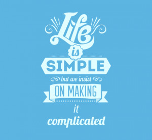 Life is Simple flat design