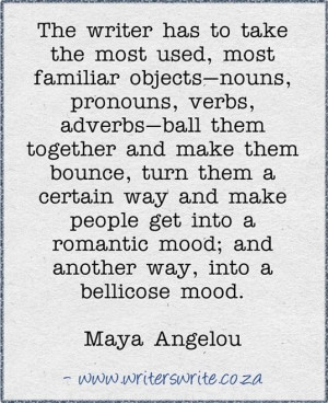 Quote by Maya Angelou - found on writer, Amanda Patterson's blog