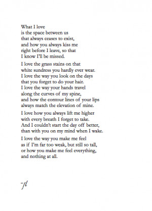 love quotes kiss writing skin everything nothing intimacy poetry poem ...