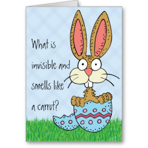 Funny Easter Bunny Joke Greeting Card