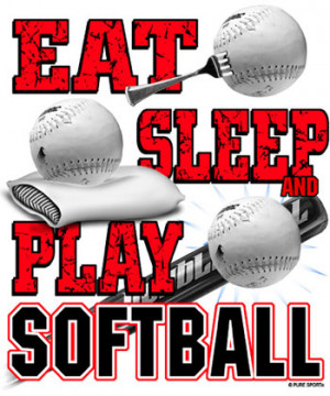 Softball T-Shirt: Eat Sleep Softball