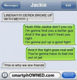 Humor | Break Up Lullaby. I feel this is me and my bff... :)
