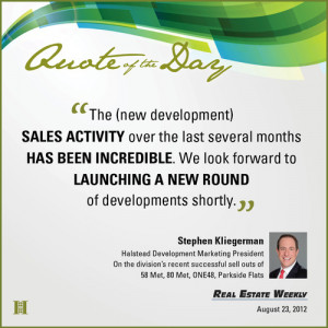 QUOTE OF THE DAY: Steve Kliegerman to Real Estate Weekly Halstead ...