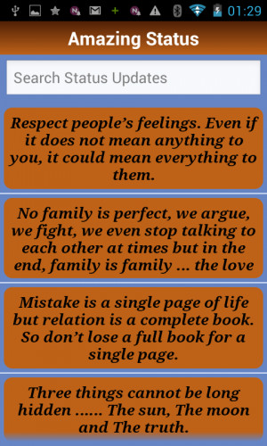 Facebook Status - screenshot