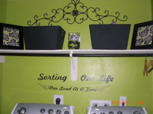 Lime Green Laundry Room - so cute!