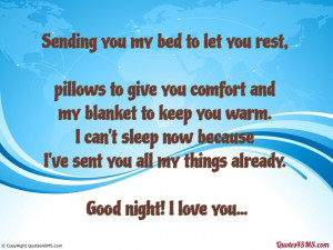 Sending you my bed to let you rest...