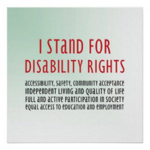 ... stand for disability rights poster by inamar browse disability posters