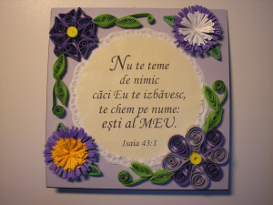 Quilling frames, quotes and Bible verses