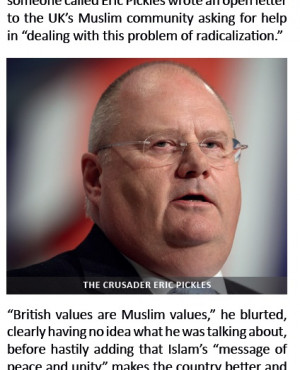 An illustration of Eric Pickles in the latest edition of Dabiq, which ...