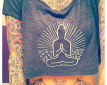 Sitting Buddha Yoga Loose Crop Top