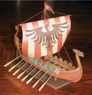 viking ship paper model