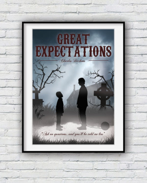 Great Expectations, Poster, Charles Dickens, Quote poster, Book print ...