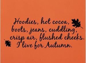 Hoodies, Hot Cocoa, Boots, Jeans, Cuddling, Crisp Air, Flushes Cheeks ...