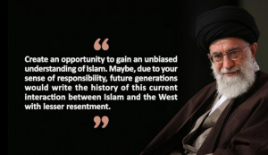 One of Khamenei's tweets encouraging Western youth to examine Islam.