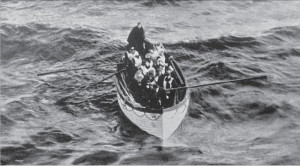 First of Titanic's lifeboats paddle toward 