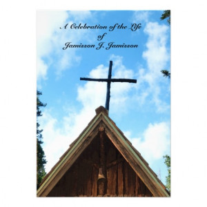 Celebration of Life Invitation, Old Country Church