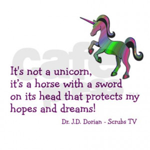 scrubs_unicorn_quotes_modern_wall_clock.jpg?color=Silver&height=460 ...