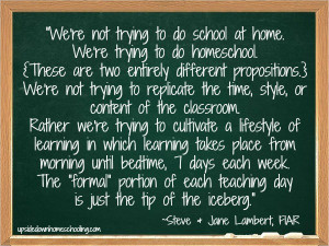 ... Homeschooling Quotes /Quotes About Education. Each day was a severe