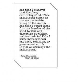 John Steinbeck East of Eden quote