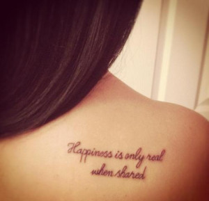 Nice or not? I always love quote tattoo. Words are super pretty. I ...