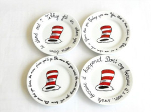 ... quotes appetite plates - Handwritten plates - Hand painted plates on