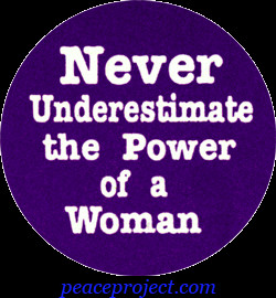 B357 - Never Underestimate The Power Of A Woman - Button