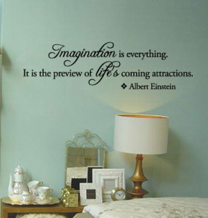 ... IMAGINATION IS EVERYTHING - Albert Einstein Vinyl Wall Quote Decals