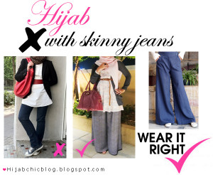 Wear it right: hijab with skinny jeans