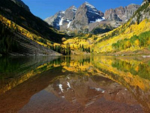 Lake at the foothills of a mountain