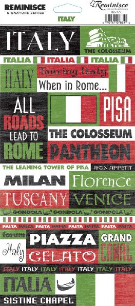 Italy Quotes Cardstock Scrapbooking Stickers