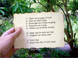 Cheer me up again, O Lord