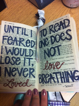 One of the quotes I chose... the explanation is on a post-it on the ...