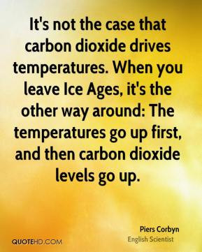 It's not the case that carbon dioxide drives temperatures. When you ...
