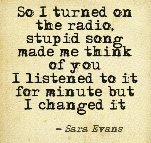 ... to it for minute but I changed it - Sara Evans - A Little Bit Stronger