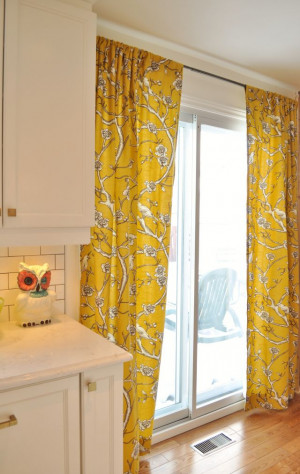 yellow kitchen curtains