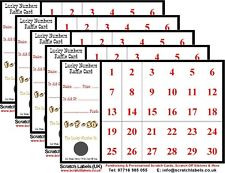 Lucky Numbers Fundraising Raffle/Scratch Cards (10 x 30 Numbers), New