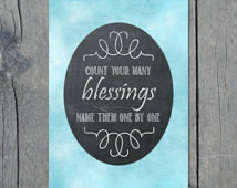 5X7 LDS Quotes Count Your Blessings Hymn Instant Download Wall Decor ...