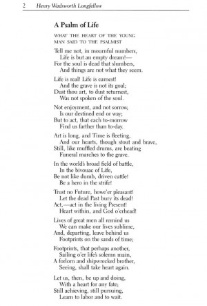 Longfellow Poem, A Psalm of Life