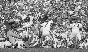 Green Bay Packers defensive tackle Carl Barzilauskas (75) pressures ...