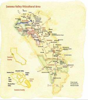 Map of California Napa Valley Wineries