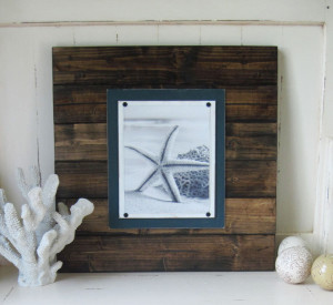 extra large dark wood plank frame 4