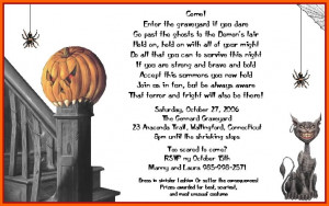 spooky halloween invitations
