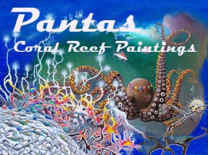 Octopus In Ocean Painting Coral reef paintings of