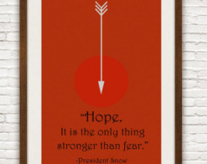 Hunger Games inspired Hope Quote Pr int 11X17 ...