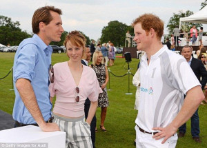 Model Edie Campbell and Otis Ferry chat to Prince Harry at Coworth ...