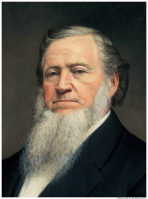 portrait painting of the Mormon prophet Brigham Young.