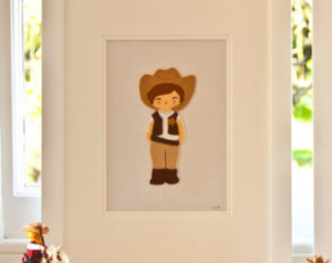 Cowboy Nursery Decor, Cowboys and I ndians, Boys Nursery Art, Cowboy ...