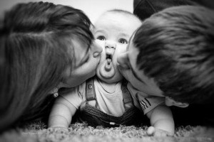 love family relationships parents baby cute kiss surprise photo image ...