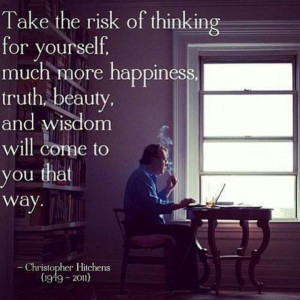 Christopher Hitchens on thinking